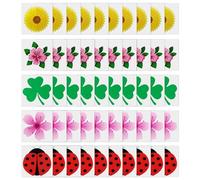 WD&CD 50 Piezas Florales para Moscas de Ventana, Trampas para Moscas de Ventana Interior Adhesivas para Insectos de Trampas para Mosquitos de la Fruta Atrapador para Plagas, Color 7