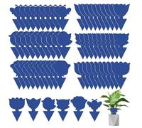 WD&CD 60 Piezas Trampa para Moscas Moscas de Frutas de Doble Cara, Trampas Adhesiva para Control de Plagas, Tablero Adhesivo para Atrapar Insectos para Mosquitos, Plantas Domésticas, Azul