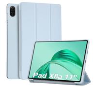 WD&CD Cuero Funda Compatible para Honor Pad X8a, 11 Pulgadas, Protector Compatible con Honor Pad X8a, Soft Caso Carcasa Case Libro de Cuero con Soporte Función, Azul Claro