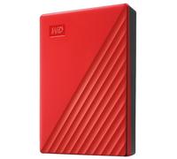 WD My Passport 4TB Disco Duro Portátil, USB 3.0, Rojo