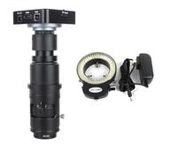 WD105 WD170 Zoom aumento C montaje Monocular 160X 320X 105X lente for la industria PCB soldadura cámara de microscopio Digital(180X Lens 38MP LED)