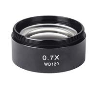 WD120 - Microscopio estéreo trinocular 0.7X, lente de objetivo auxiliar, rosca de 48 mm, lente Barlow, repuesto para biología, educación, accesorios auxiliares de repuesto