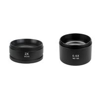 WD165 0,3X,5X,7X 1X 1, 2,0X Objetivo Auxiliar Barlow Rosca M48mm for microscopio Binocular estereoscópico con Zoom Piezas para telescopio astronómico(2X 0.7X)