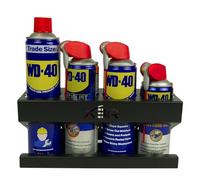 WD40 Doble Tt Lubricante Spray Lata Soporte Pajitas Comercio Furgoneta Soporte Acero