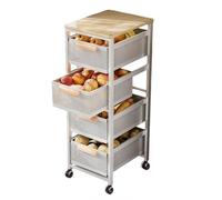 wD7rE5bm6z Carrito de Cocina Carro Lateral Delgado for Nevera, Organizador de Almacenamiento con Espacio Estrecho y cajón for Cocina Carro de Almacenamiento