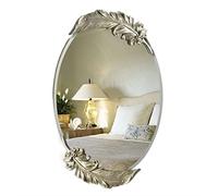 wD7rE5bm6z Espejo de Maquillaje Espejo de tocador Ovalado Espejo de tocador de Pared Espejo Decorativo for baño(Gold)