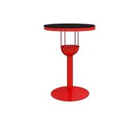 wD7rE5bm6z Mesa de Bar Mesa de Bar de Hierro con losa de Roca roja, Redonda, Alta, for el hogar, el balcón, el Ocio, el Pub, la Tienda de té con Leche y la cafetería.(Pequeño)