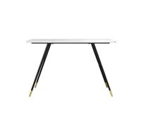 wD7rE5bm6z Mesa de Bar Mesa de Bar Estrecha Rectangular Blanca for balcón, Mesa de Pub Alta con losa de Roca for Sala de Estar del hogar(140 * 40 * 105cm)