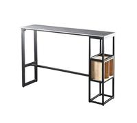 wD7rE5bm6z Mesa de Bar Mesa de Bar Ligera de Lujo con Estructura de Metal y Placa de Roca for el hogar, Mesa de Comedor for Cocina(180 * 40 * 105cm)