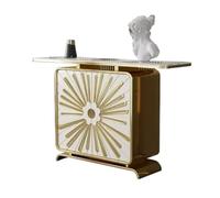 wD7rE5bm6z Mesa Decorativa Mesa Consola de Entrada mármol sintético sofá Estrecha(Gold)
