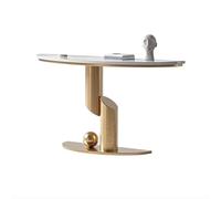 wD7rE5bm6z Mesa Decorativa Mesa Decorativa contemporánea con Tapa de Chapa mármol sintético(Gold,Medio)