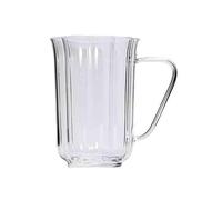 wD7rE5bm6z Vasos de vidrio Tazas de café vidrio transparente con asa, 10.5 oz. té borosilicato forma flor ciruelo Cristalería de cocina