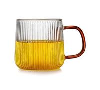 wD7rE5bm6z Vasos de vidrio Vaso de vidrio con rayas verticales, 320 ml Cristalería de cocina(Amber)