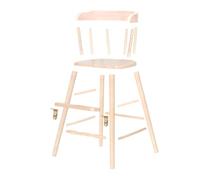 WDB WEBDIRECTBRANDS, INC. Sargent's Sons - Silla juvenil de madera estilo amish, silla de escritorio, silla de comedor juvenil con escalones y brazos (acabado natural de bricolaje)