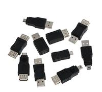 Wdbild 10 conectores USB macho a hembra OTG de 5 pines F/para M, adaptador de repuesto fácil para nosotros, adaptador de cable de extensión, lector de tarjetas, convertidor de cable de accionamiento