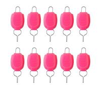 Wdbild 10 tapones portátiles para línea de pesca, carretes de cebo, soporte de línea de pesca, hebillas, equipo de clip, carretes de cebo