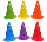 Wdbild 12/18 piezas de cono de agilidad para entrenamiento de fútbol, marcador de patinaje sobre campo, marcador de entrenamiento de fútbol, cono de obstáculo, equipo de práctica de obstáculos de