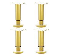 Wdbild 4 patas ajustables de color dorado para muebles de altura flexible para varios muebles, patas ajustables para muebles