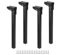 Wdbild 4 patas de mesa plegables de metal de 20 cm, 25 cm, 30 cm, 35 cm, para mesas de centro, mesa de ordenador portátil, patas de muebles resistentes, patas de mesa de fácil almacenamiento