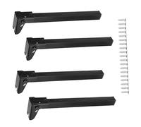 Wdbild 4 patas de mesa plegables de metal de 20 cm, 25 cm, 30 cm, 35 cm, para mesas de centro, mesa de ordenador portátil, patas de muebles resistentes, patas de mesa de fácil almacenamiento