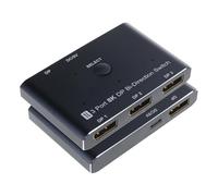 Wdbild 8K30hx - Conmutador DisplayPort bidireccional de 3 puertos DisplayPort 1.4 a múltiples pantallas, divisor de vídeo
