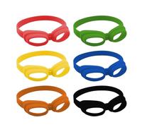 Wdbild Accesorios de bar, juego de 6 pegatinas para botellas de cerveza, etiquetas coloridas en forma de gafas de cerveza, marcador de copa de vino de silicona para fiestas y reuniones, 6x0.7cm