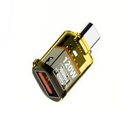 Wdbild Adaptador convertidor tipo C de 10 Gbps, transferencia de datos, 120 W, carga USB C macho a USB 3.2 hembra, adaptador portátil de doble cara