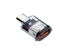 Wdbild Adaptador convertidor tipo C de 10 Gbps, transferencia de datos, 120 W, carga USB C macho a USB 3.2 hembra, adaptador portátil de doble cara