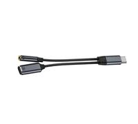 Wdbild Adaptador de auriculares tipo C a 3,5 mm de carga rápida PD100W convertidor de auriculares de 3,5 mm 2 en 1 para música clara, adaptador USB C