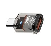 Wdbild Adaptador de carcasa transparente tipo C macho a USB A hembra para carga de laptop y transferencia de datos tipo C macho a USB A hembra