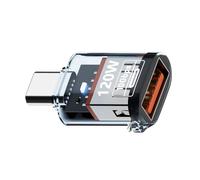 Wdbild Adaptador de carcasa transparente tipo C macho a USB A hembra para carga de laptop y transferencia de datos tipo C macho a USB A hembra