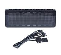 Wdbild Adaptador de concentradores de ventilador de PC con controles ARGB y PWM, soporta 8 ventiladores, incluye controlador remoto de luz LED