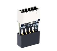 Wdbild Adaptador de conector hembra USB 2.0 de 9 pines a tipo E de 20 pines, convertidor de transferencia de alta velocidad de larga duración