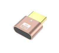 Wdbild Adaptador de enchufe DisplayPort con emulador EDID para 4K 60Hz multimonitor sin cabeza, optimización de GPU HDTV, adaptadores de monitor virtual