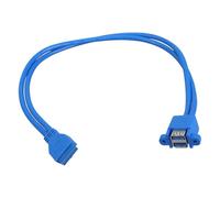 Wdbild Adaptador de extensión USB 3.0 de doble conector hembra a hembra, adaptador de extensión de cabecera de 20 pines, cable adaptador USB para panel frontal