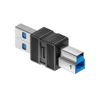 Wdbild Adaptador de impresora USB 3.0 de puerto cuadrado USB B macho a conector USB/tipo C, convertidor de extensión para computadora de disco duro, conector USB A a B