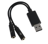 Wdbild Adaptador de micrófono de 3,5 mm macho a 2 hembra, divisor de auriculares Hi-Fi, adaptador de micrófono para smartphone y computadora