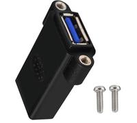 Wdbild Adaptador de montaje en panel USB 3.0 hembra a hembra, acoplador USB 3.0 hembra para extensión de datos sin problemas y carga rápida conectores USB hembra a hembra