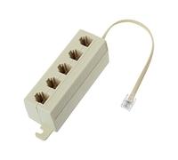 Wdbild Adaptador divisor modular RJ11 6P4C a 6P4C de 5 vías para línea telefónica, adaptador de enchufe a USB, cable adaptador USB, adaptador de enchufe para auriculares, adaptador de cable adaptador