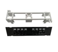 Wdbild Adaptador extensor recto CAT6 de 8 puertos Rj45 Cat6 Keystone acoplador para montaje en pared, panel de soporte de red