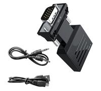 Wdbild Adaptador ligero de HDTV a VGA, convertidor de dongle de computadora, conector de caja superior para portátiles, monitores, proyectores, HDTV, VGA a HDTV, convertidor para proyector
