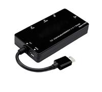 Wdbild Adaptador multipuerto HDMI compatible con VGA Sound 4 en 1, convertidor de video 1080P para conectores de sonido de pantalla sincronizados