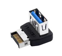 Wdbild Adaptadores USB 3.1 tipo E en ángulo recto, cable de extensión de 90 grados, no instalación de herramientas, adaptadores tipo E, versión A/B para placas base