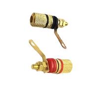 Wdbild Amplificadores chapados en oro, terminales de altavoz, conector tipo banana, adecuados para conectores banana de 4 mm, conectores de cine en casa