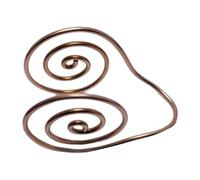 Wdbild Anillos de mano helicoidales de cobre flexible, amplificador de energía natural, tamaños ajustables, textura de metal para conexión a tierra de energía diaria, conexión a tierra ajustable