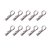 Wdbild Asegura tu carrocería de coche RC con 10 clips de carcasa de acero inoxidable R-Pin para vehículo modelo 1/10 1/8