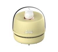 Wdbild Aspirador de escritorio con carga USB con boquilla de aspiradora, cepillo de limpieza desmontable, portátil, pequeño, para mesa pequeña, aspiradora recargable USB C