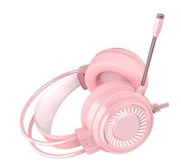Wdbild Auriculares USB con cable para PC con iluminación colorida, sonido delicado y micrófono sensible para gamers