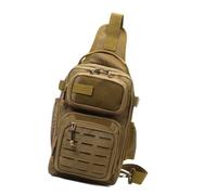 Wdbild Bolsa cruzada de gran capacidad para pesca, resistente al agua, bolsa de aparejos, mochila de un solo hombro, bolsa de transporte para aparejos de pesca, Khaki