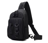 Wdbild Bolsa cruzada de pesca para aparejos de pesca al aire libre, bolsa de almacenamiento de equipo para guardar aparejos de senderismo, bolsas de accesorios de hombro, Black, Talla única